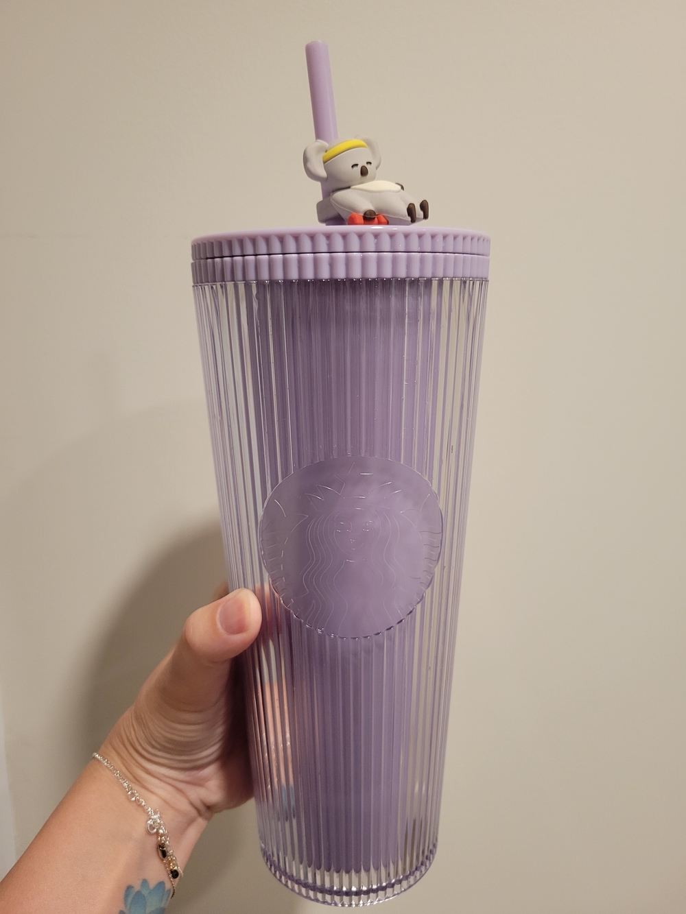 Starbucks Purple Koala Tumbler with Straw